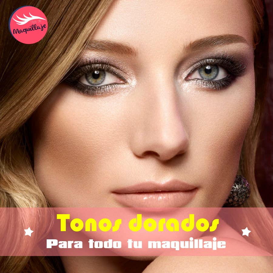 Maquillaje en Tonos Dorados