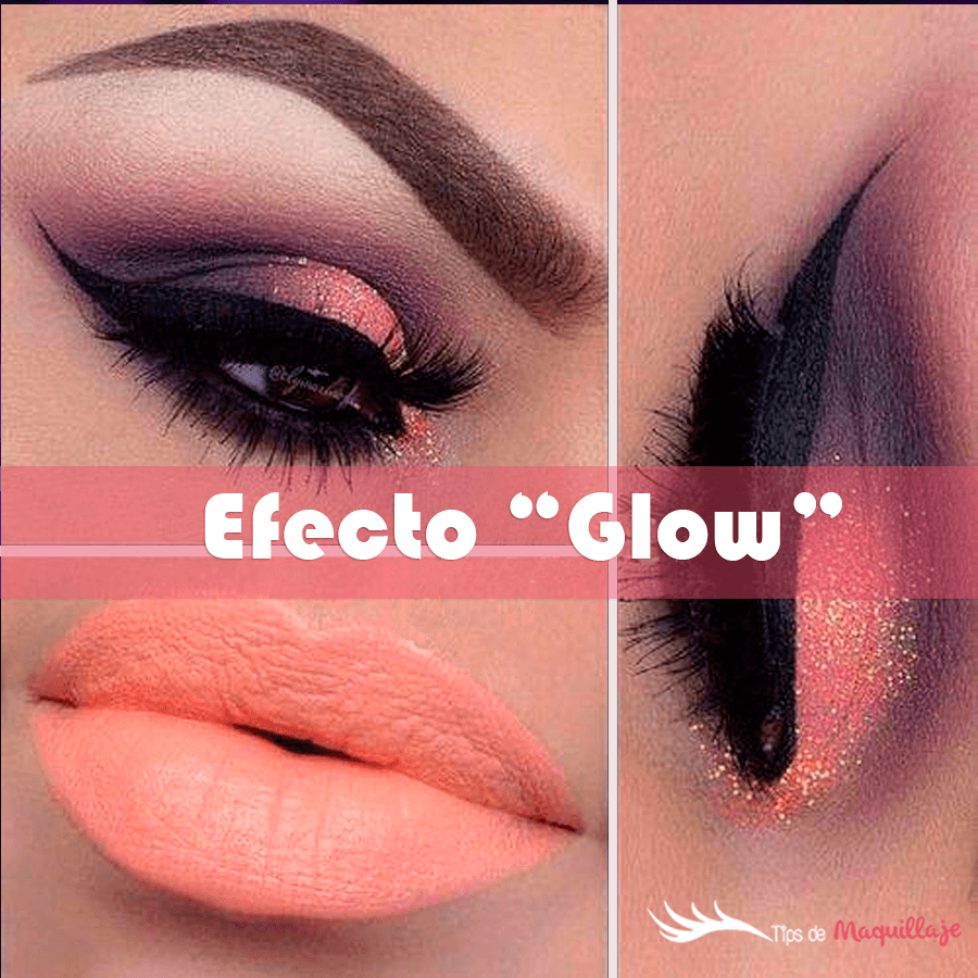 Maquillaje luminoso y colorido