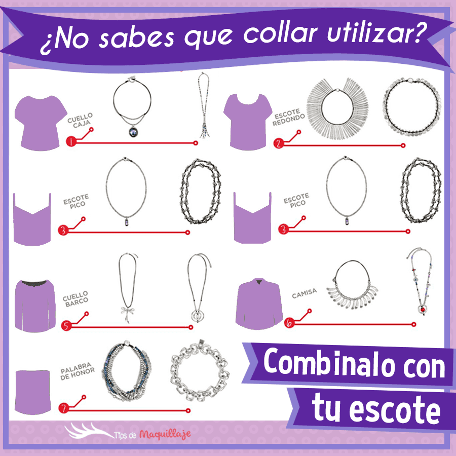 Cómo elegir el collar correcto según el tipo de escote
