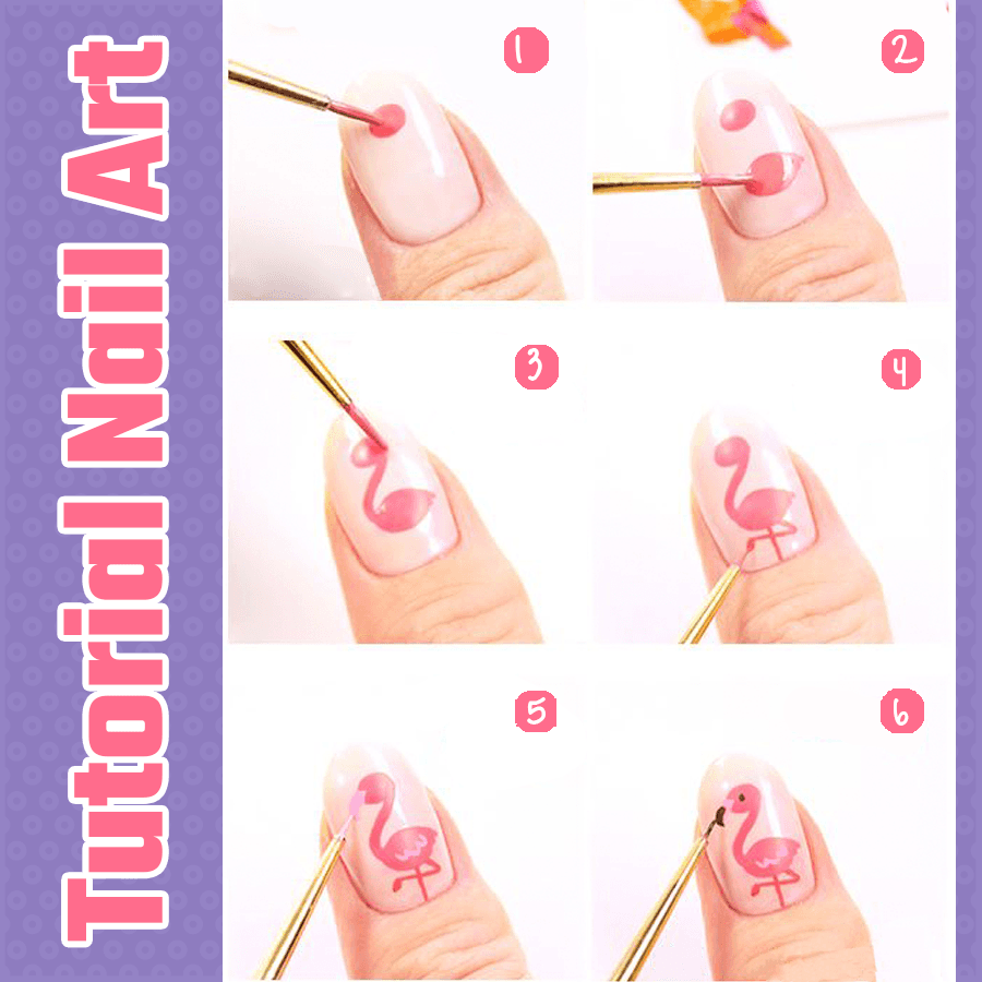 Diseño de uñas de flamencos